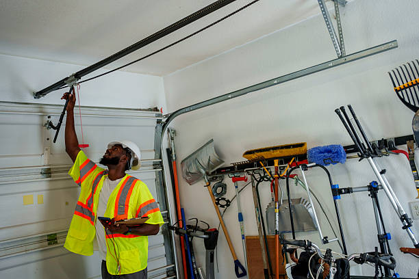 Professional Garage Door Panel Replacement technician working in Utica, OH